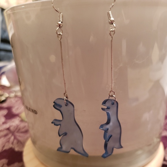 Jewelry - ♦️SUPER cute! FUN Dinosaur Rex acrylic earrings